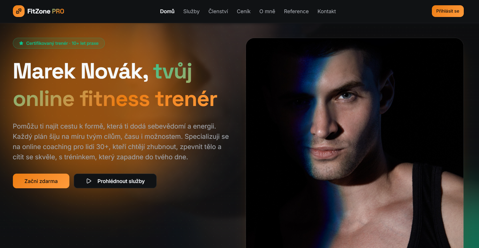 Náhled aplikace procreator.cz